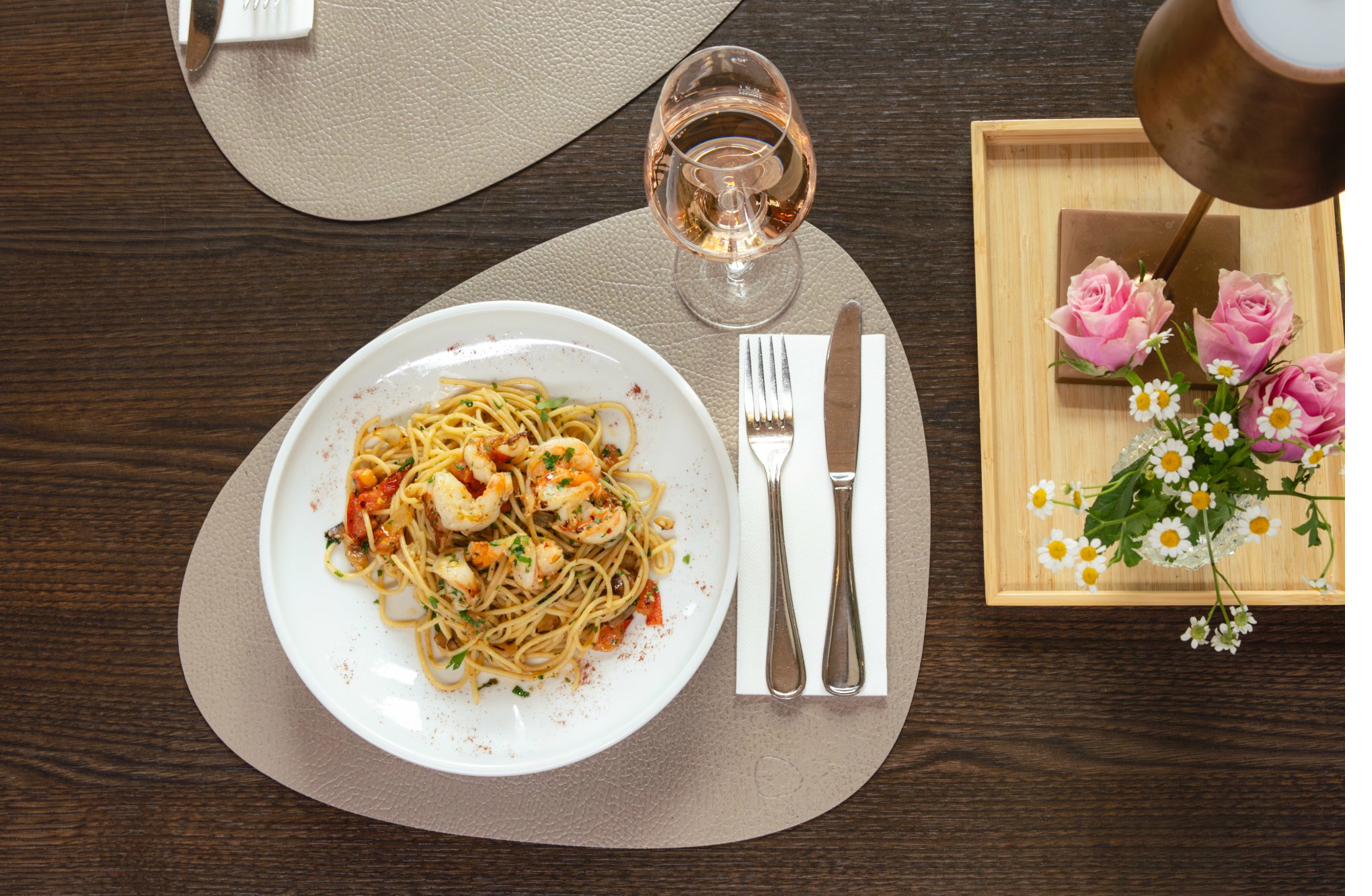 Terrasse mit Blick auf Golfplatz